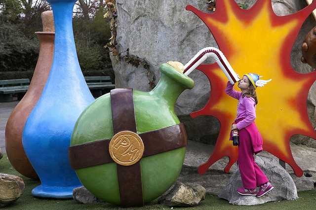 Clowning around at Parc Asterix, Paris with Kids