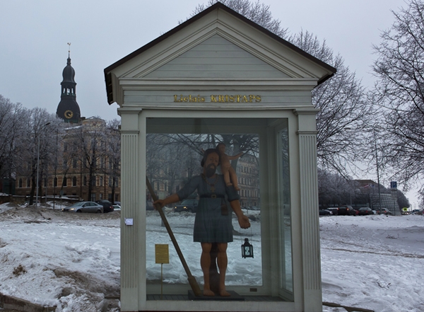 Lielais Kristaps-Big Christopher statue monument-Riga Latvia