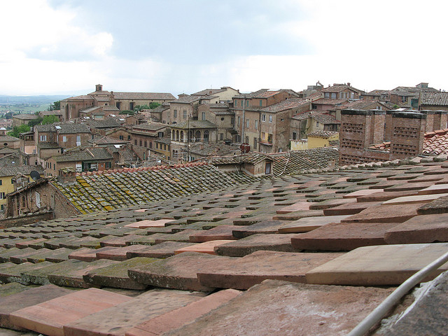 A look over Siena's ancient rooftops