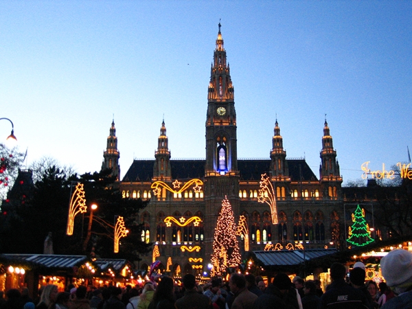 Christmas Market and Rathaus, Vienna