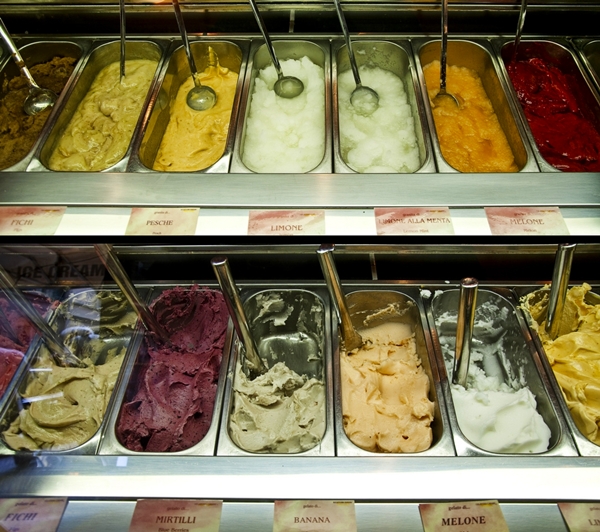 Authentic gelato, Florence, Italy