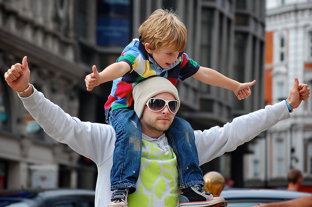 Having fun at Piccadilly Circus, London