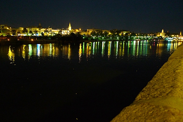 Guadalquivir River by Night, Seville Spain