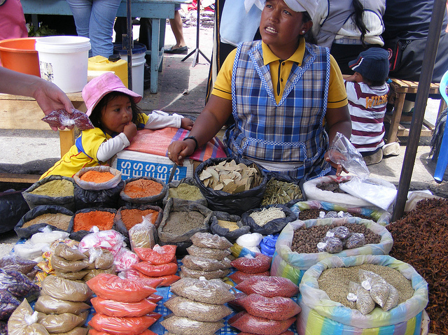 Merchant at Otavalo Market