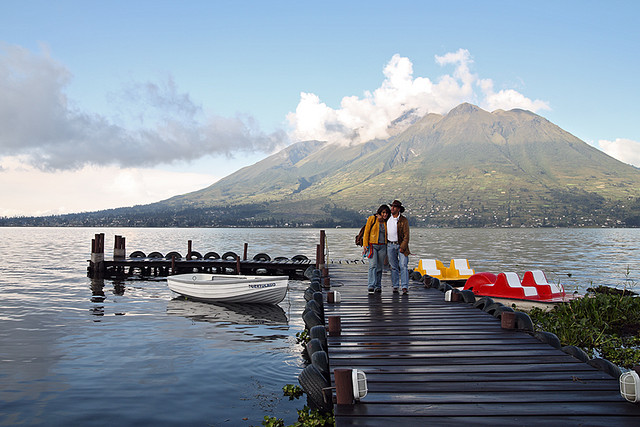 One of many nearby lakes close to Otavalo