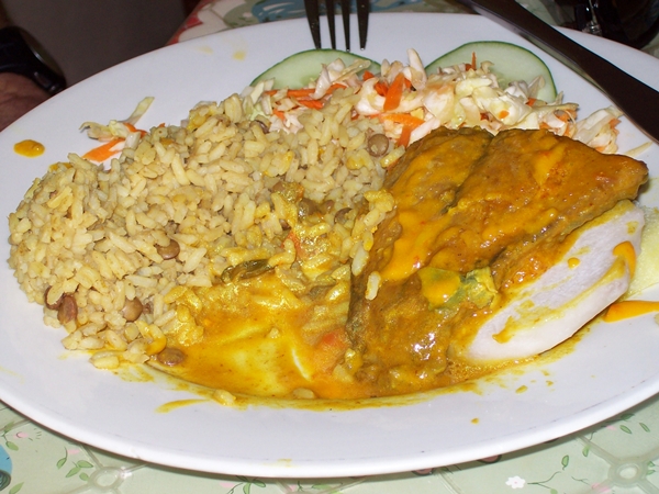 Curried chicken, St. Lucia