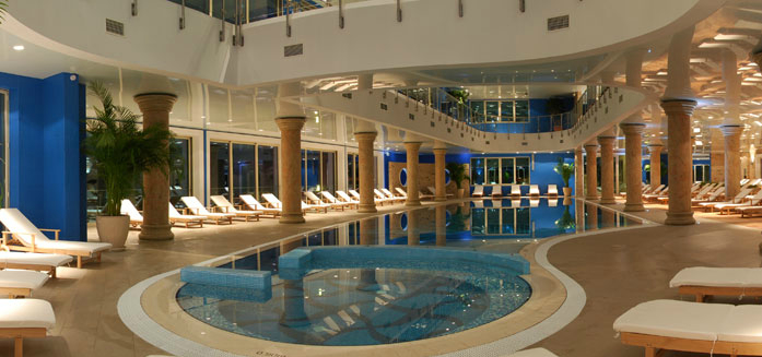 The indoor pool at the Hotel Splendid, Budva