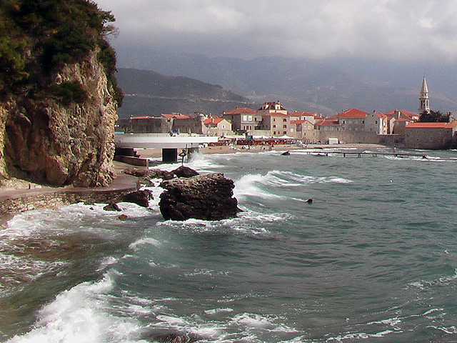 A coastal drive around Budva is romantic, even on blustery days