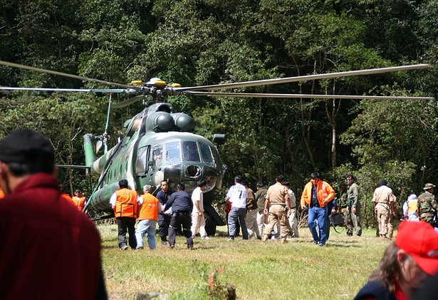 Take a helicopter for great views of Machu Picchu