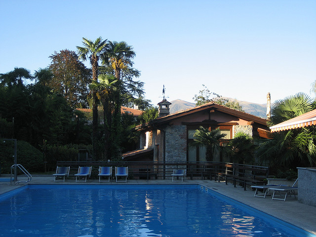 The pool at Montarina Hotel and Hostel, Lugano