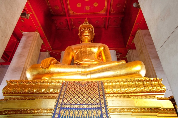 Bronze Buddha, Viharn Phra Mongkol Bophit, Ayutthaya Thailand