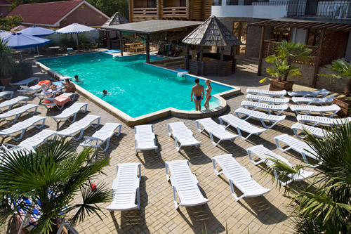 Poolside at the Hotel Atlantic, Feodosia