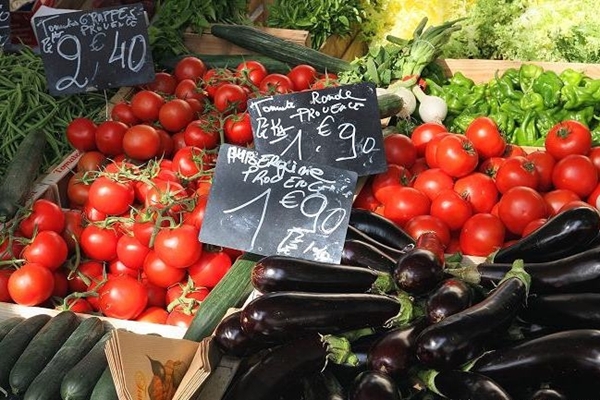 Vegetables at Marche d'Aligre, Paris France