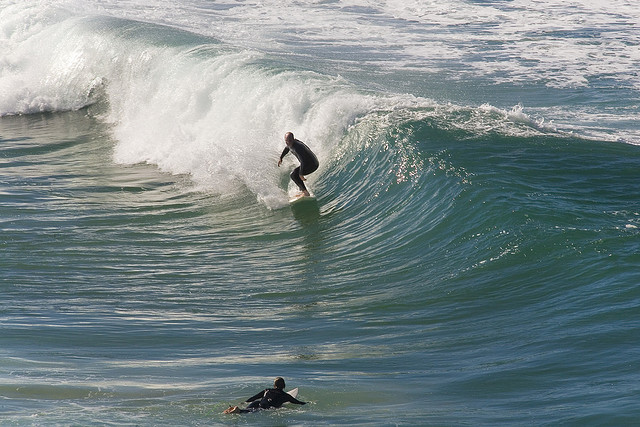 Surfing Bondi Bay, Sydney