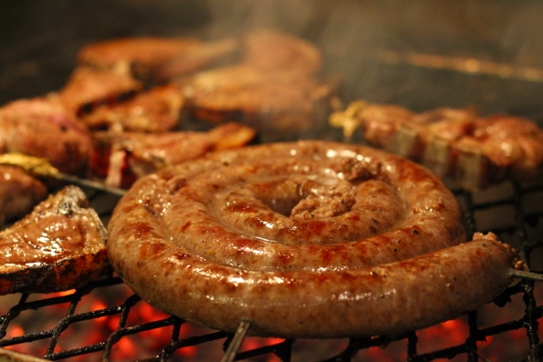 Braai with boerewors, a popular South African sausage