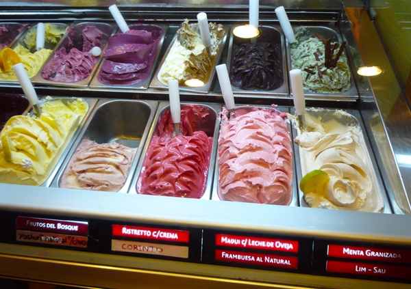 Delicious ice cream at Helados Jauja, Bariloche Argentina