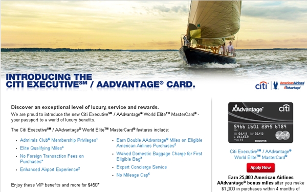 Citi Executive / AAdvantage MasterCard