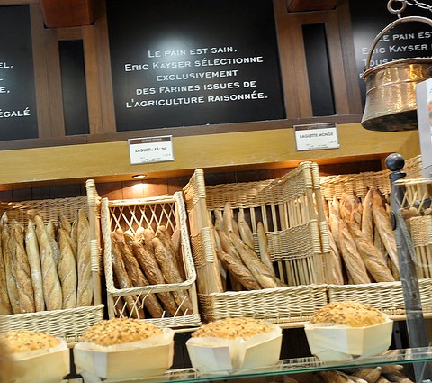 breads at boulangerie (bakery) Eric Kayser, Paris, France