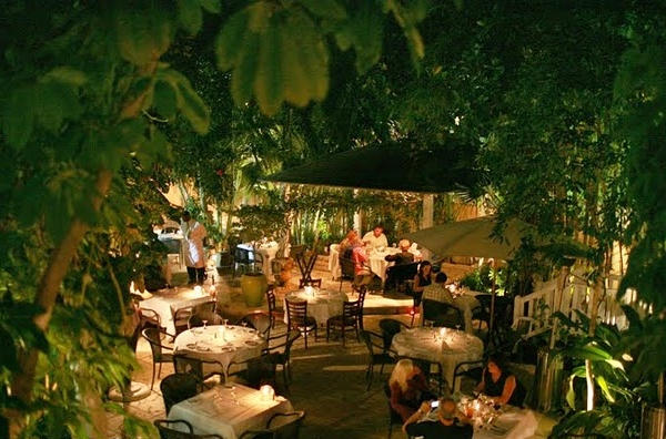 Romantic garden, Cafe Matisse, Nassau Bahamas
