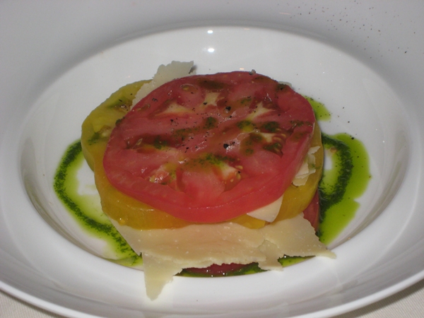 Heirloom Tomato and Parmesan Napoleon, The Carlyle Restaurant, NYC
