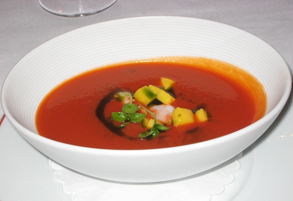 Red Bell Pepper Gazpacho, Cafe Boulud, NYC