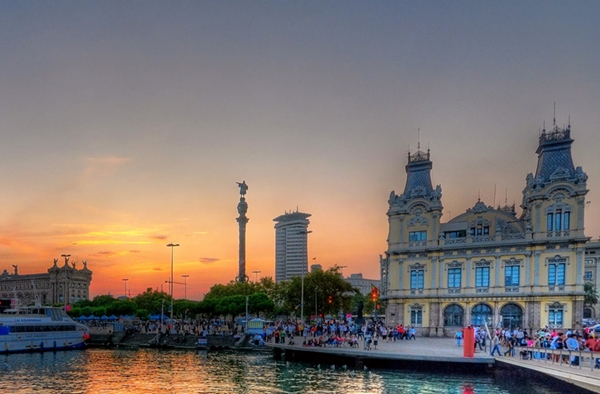 Port Vell Sunset, Barcelona Spain