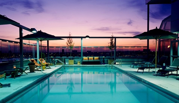 Sunset from the Rooftop Pool, Hotel Gansevoort New York