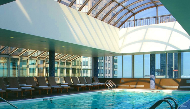 Penthouse pool at Le Parker Meridien, New York