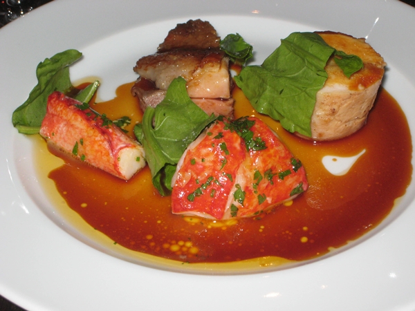 Lobster and duck, Spring Restaurant, Paris France