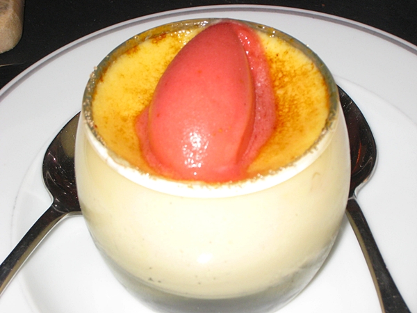 Creme Brulee with Strawberries, L'Ardoise, Paris