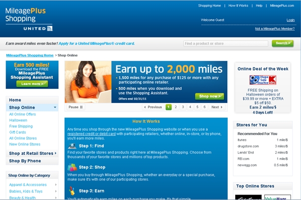 Maximize Miles with Online Mileage Mall Shopping Portals-MileagePlus Shopping