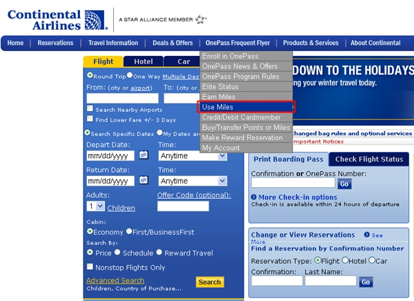 How to Book A Business Class Award Ticket to Hawaii-Continental-Select Use Miles