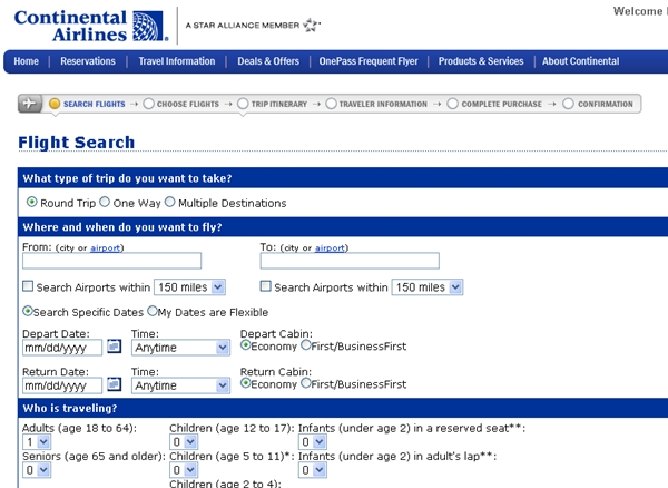 How to Book A Business Class Award Ticket to Hawaii-Continental Flight Search