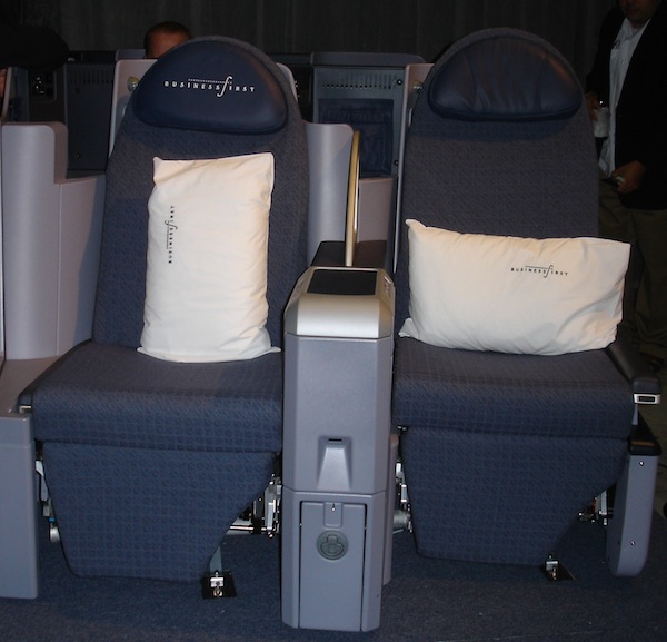 Continental fully flat business class
