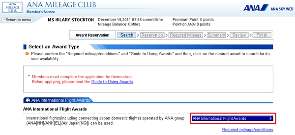 How to Use ANA to Search for Star Alliance Award Space