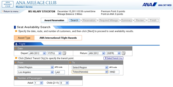 How to Use ANA to Search for Star Alliance Award Space