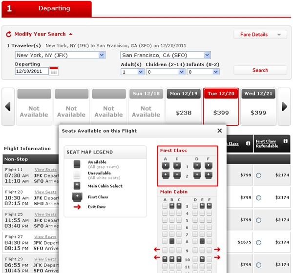 How to Upgrade to Virgin America First Class