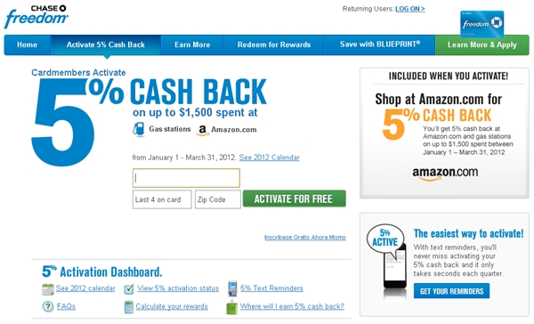 Get 5x Ultimate Rewards Points for Amazon Spend with Chase Freedom Card