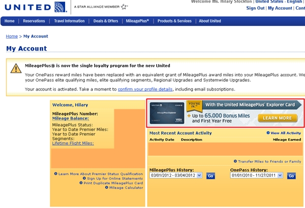 United MileagePlus Explorer: 65,000 Bonus Miles