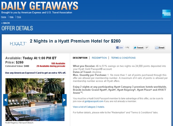Daily Getaways: Buy Hyatt Points at Less Than 1 Cent Per Point Today Only