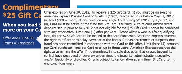Free $25 AMEX Gift Card for Existing AMEX Prepaid Card Users