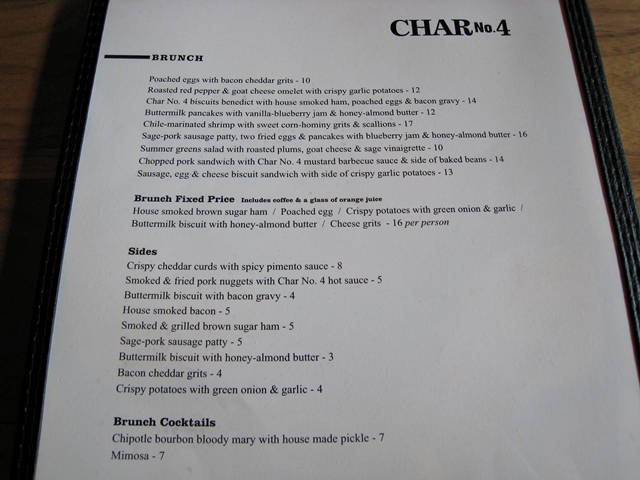 Char No. 4 Brunch Review