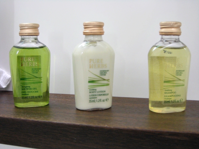 Swiss Arrivals Lounge in Zurich Airport - Pure Herbs Toiletries