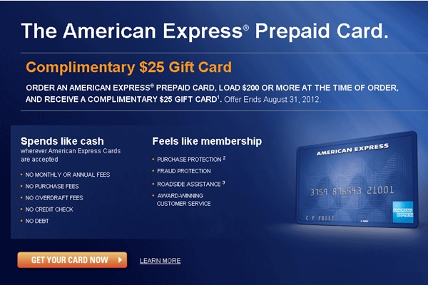AMEX Prepaid Card: $25 AMEX Gift Card Offer Returns