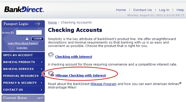 BankDirect: Best Way to Earn AAdvantage Miles for Half a Cent per Mile