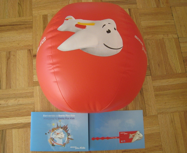 Iberia Plus Kids beach ball and luggage tag