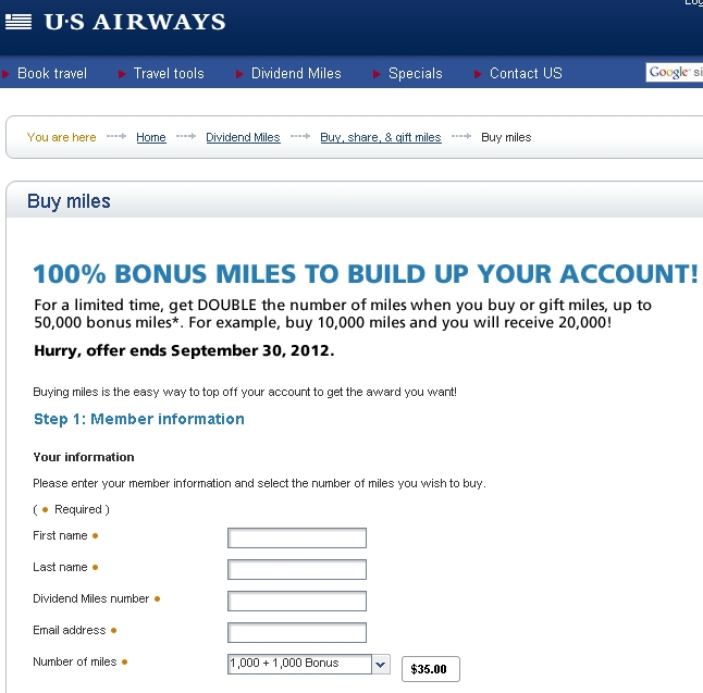 Buying US Airways with 100 Percent Bonus-5 Reasons It's Not a Good Deal