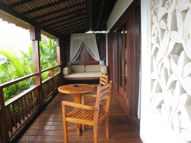 Batu Karang Review - Balcony with Day Bed 