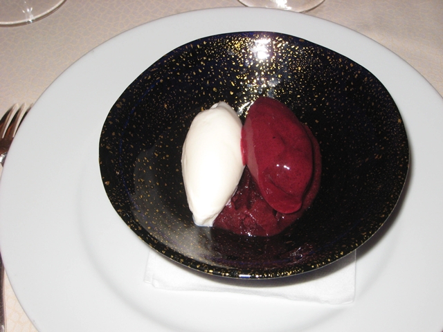 Bouley NYC Restaurant Review - Blueberry Sorbet