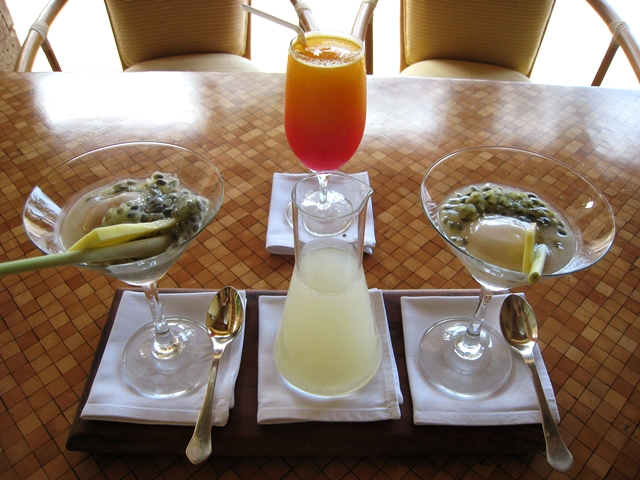 Best Hotel Welcome Amenities and Gifts-Passionfruit Mangosteen Welcome Drink, Amankila